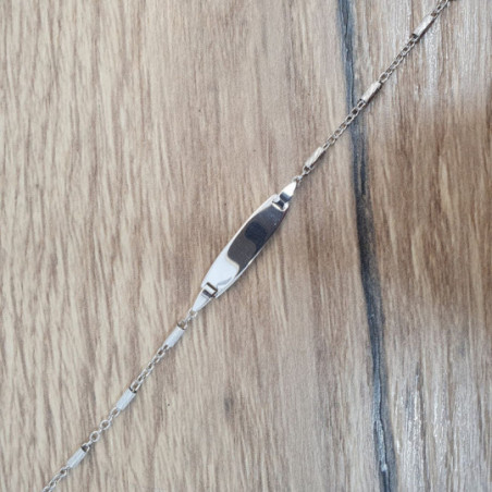 Bracelet identité bébé argent