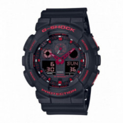 Montre Casio G-shock série GA100 noir et rouge