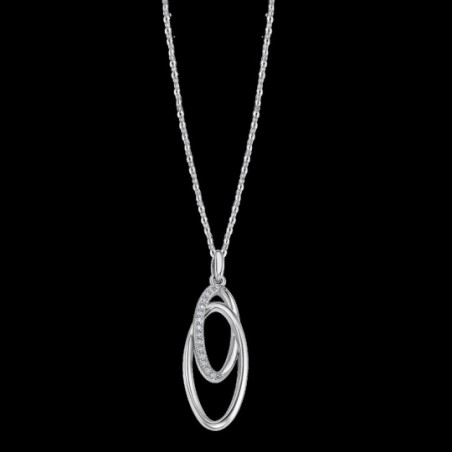 Collier Lotus Silver double anneaux argent