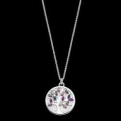 Collier Lotus Silver arbre de vie argent et oxydes