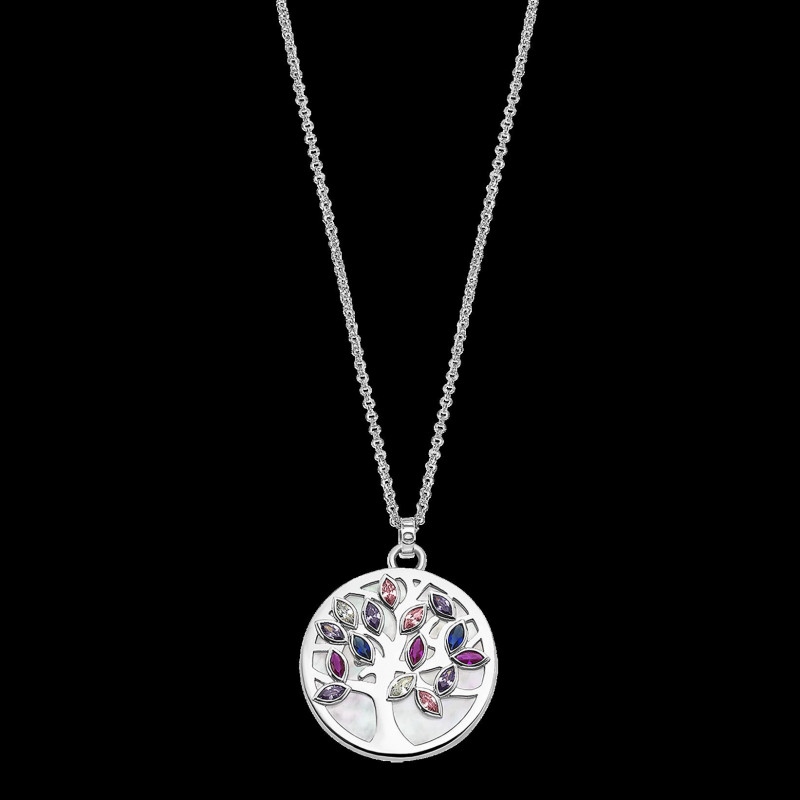 Collier Lotus Silver arbre de vie argent et oxydes
