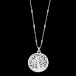 Collier Lotus Silver arbre de vie argent et pxydes.