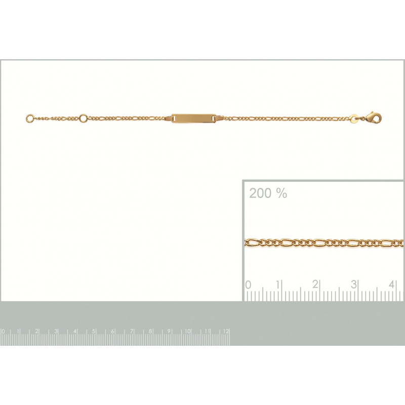 Identité bébé en plaqué or