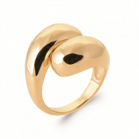 Bague volume plaqué or