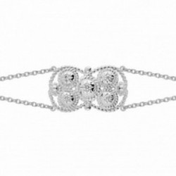 Bracelet noeud d'amour argent