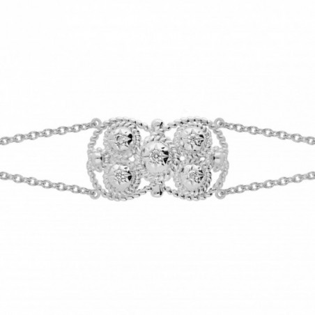 Bracelet noeud d'amour argent