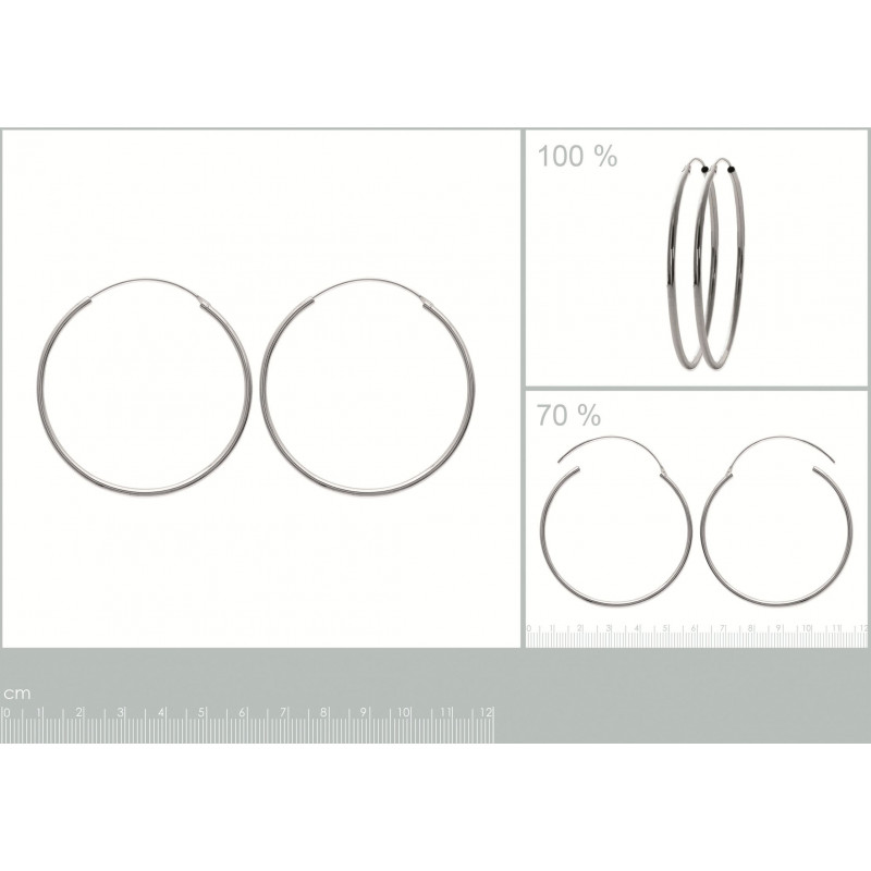 Grandes créoles argent