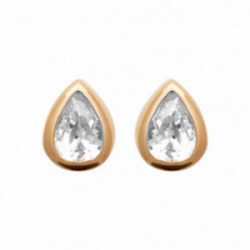 Boucles d'oreilles plaqué or et oxydes.