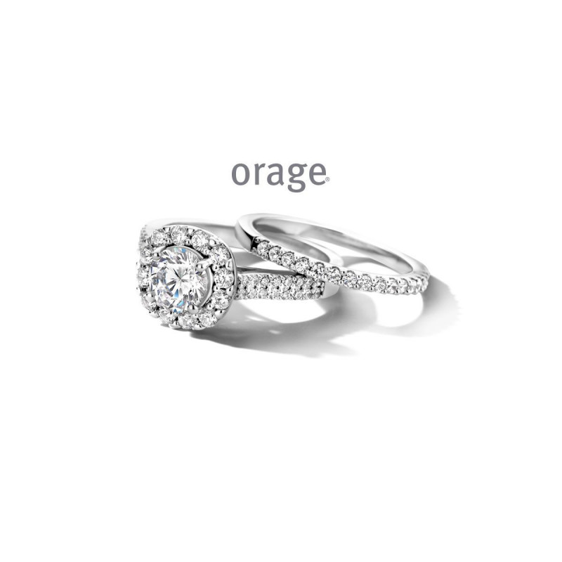 Bague double argent et oxydes
