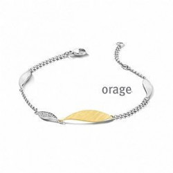 Bracelet femme bicolore avec oxydes