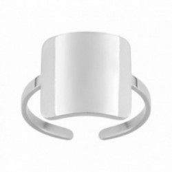 Bague acier femme ajustable