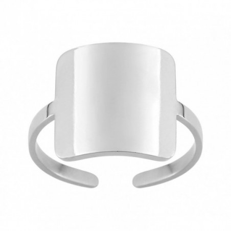 Bague acier femme ajustable