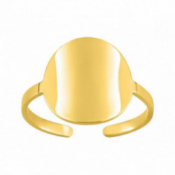 Bague acier doré ajustable