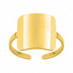 Bague acier doré ajustable