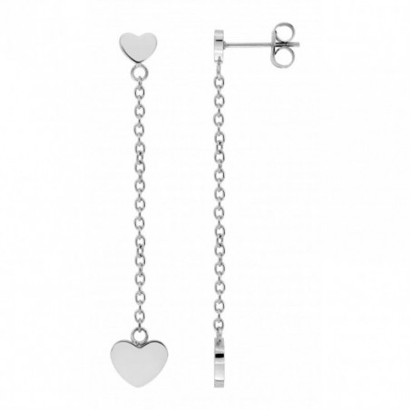 Boucles d'oreilles pendantes acier