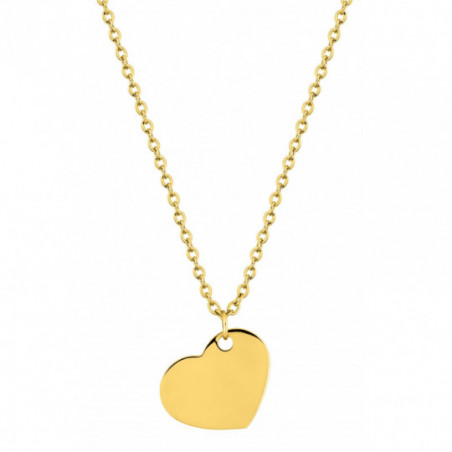 Collier acier doré femme