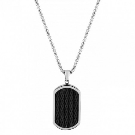 Collier acier homme