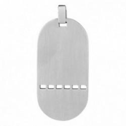 Pendentif plaque GI acier "Papa on t'aime"