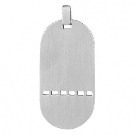 Pendentif plaque GI acier "Papa on t'aime"