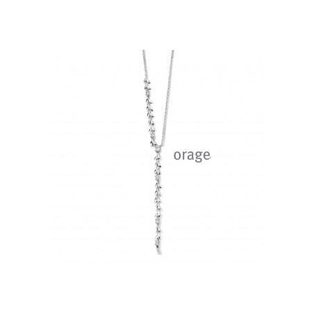 Collier cravatte argent et oxydes