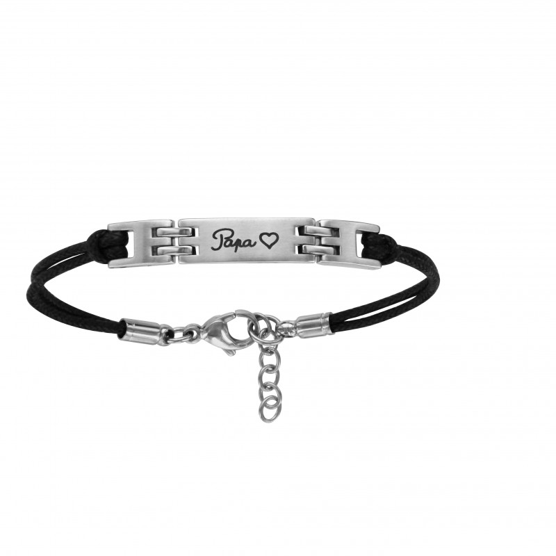 Bracelet acier homme "Papa" Bracelet acier homme "Papa"