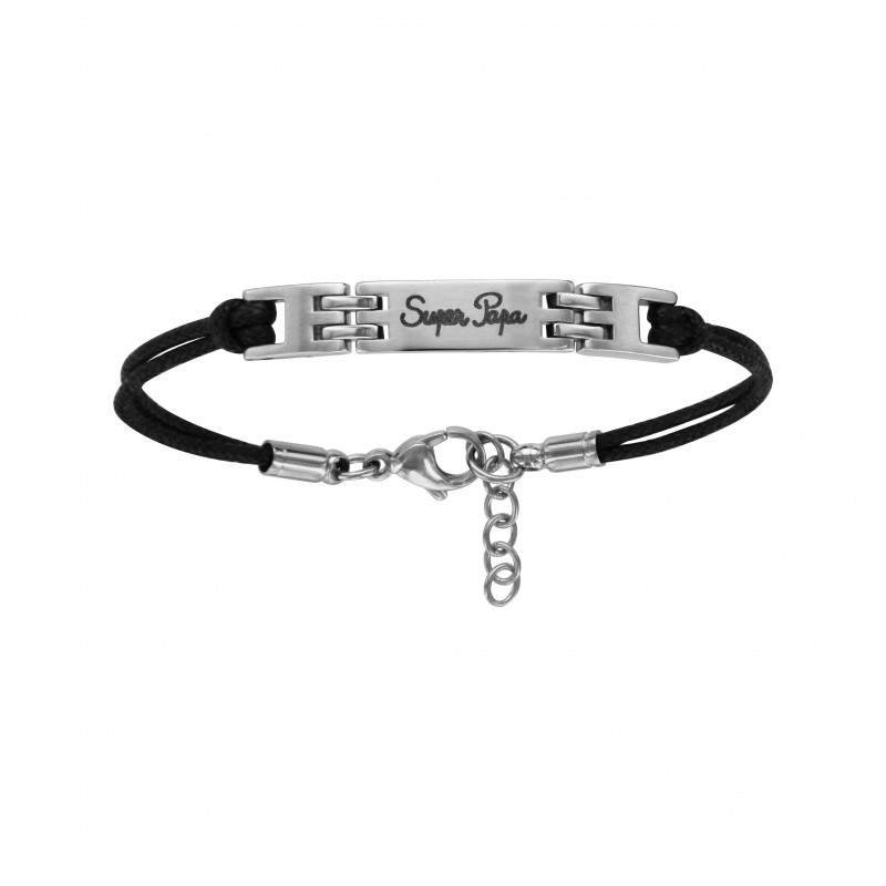 Bracelet acier homme Super Papa Bracelet acier homme Super Papa
