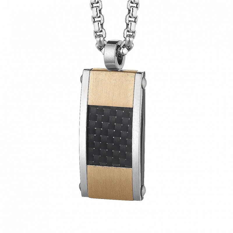 Collier acier homme