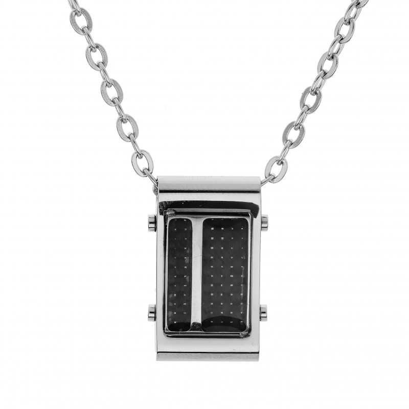 Collier acier homme