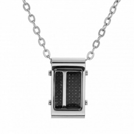 Collier acier homme