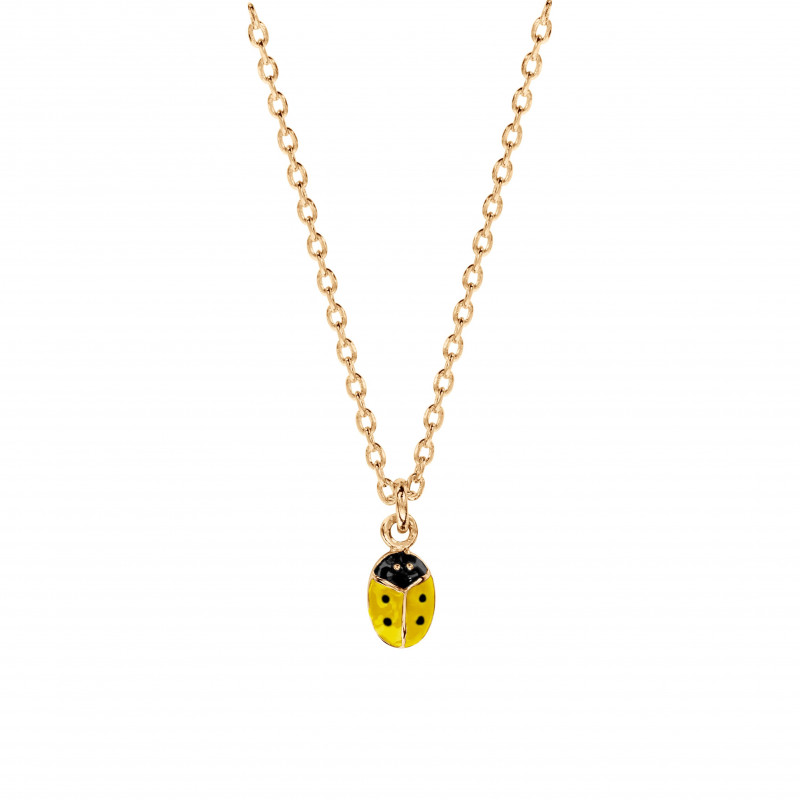 Collier enfant coccinelle