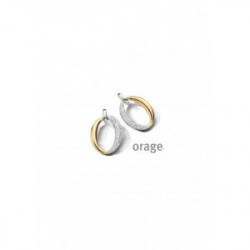 Boucles d'oreilles bicolore et oxydes