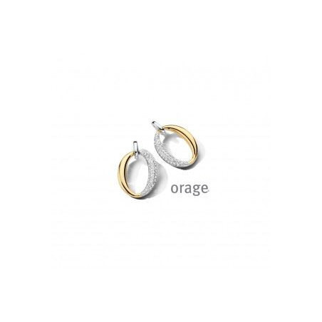 Boucles d'oreilles bicolore et oxydes