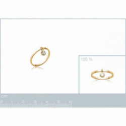 Bague pampille plaqué or
