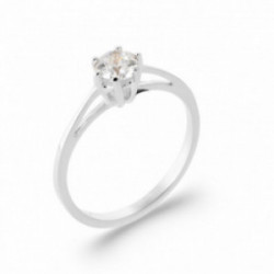 Bague solitaire argent