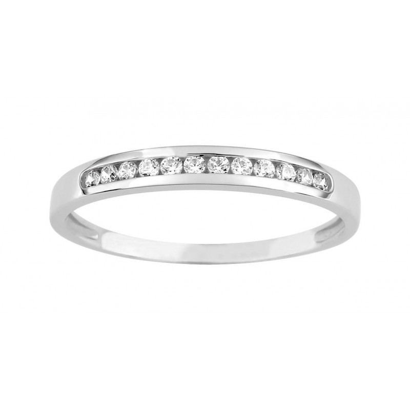 Alliance demi tour oxydes or blanc 375/1000ème
