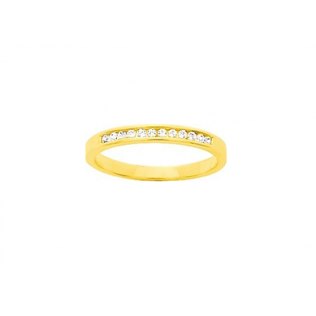 Alliance demi tour oxydes de zirconium or 375/1000ème
