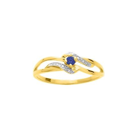Bague or jaune 750/1000ème et saphir