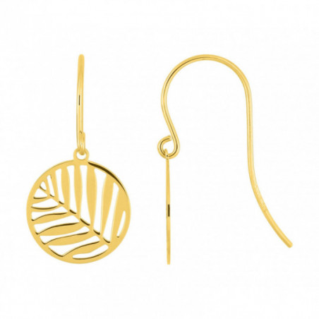 Boucles d'oreilles palmier or 375/1000ème