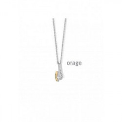 Collier bicolore argent et oxydes