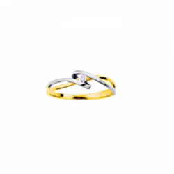 Bague bicolore or 375/1000ème