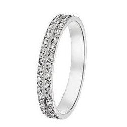 Alliance femme or blanc