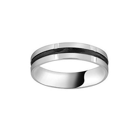 Alliance homme or blanc