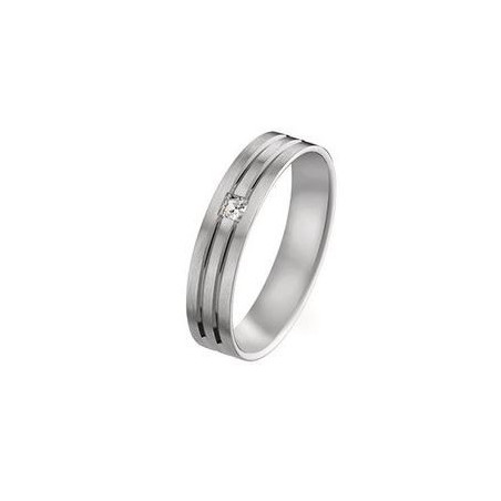 Alliance homme platine et diamant