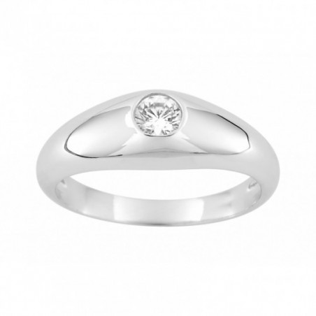 Bague jonc argent avec oxyde